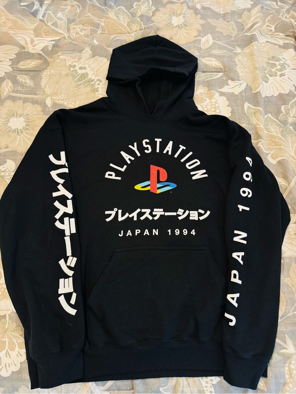 Sony Black Hoodie with Multicolor PlayStation Logo